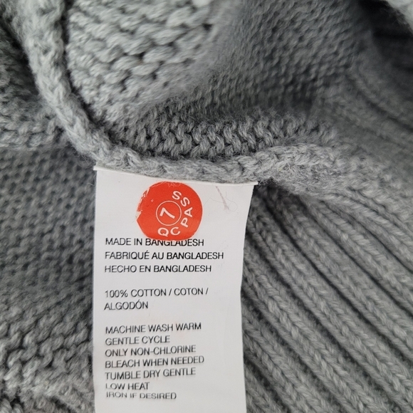 GH Bass & Co gray 100% cable knit sweater - Picture 7 of 8